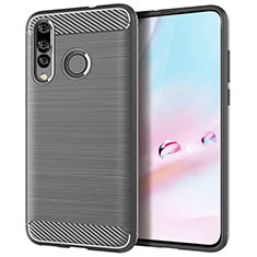 Silicone Candy Rubber TPU Twill Soft Case Cover for Huawei P30 Lite Gray