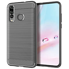 Silicone Candy Rubber TPU Twill Soft Case Cover for Huawei P30 Lite New Edition Gray