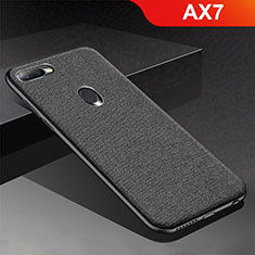 Silicone Candy Rubber TPU Twill Soft Case Cover for Oppo AX7 Black