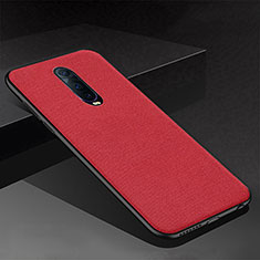 Silicone Candy Rubber TPU Twill Soft Case Cover for Oppo R17 Pro Red