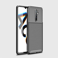 Silicone Candy Rubber TPU Twill Soft Case Cover for Oppo Reno Ace Black