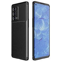 Silicone Candy Rubber TPU Twill Soft Case Cover for Oppo Reno6 Pro+ Plus 5G Black