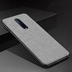 Silicone Candy Rubber TPU Twill Soft Case Cover for Oppo RX17 Pro Gray