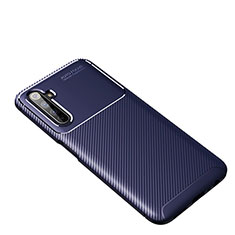 Silicone Candy Rubber TPU Twill Soft Case Cover for Realme 6 Pro Blue