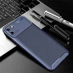 Silicone Candy Rubber TPU Twill Soft Case Cover for Realme C11 Blue