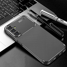 Silicone Candy Rubber TPU Twill Soft Case Cover for Samsung Galaxy M44 5G Black