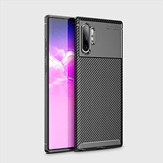 Silicone Candy Rubber TPU Twill Soft Case Cover for Samsung Galaxy Note 10 Plus 5G Black