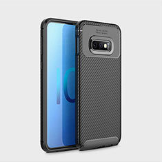 Silicone Candy Rubber TPU Twill Soft Case Cover for Samsung Galaxy S10e Black