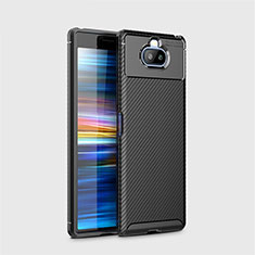 Silicone Candy Rubber TPU Twill Soft Case Cover for Sony Xperia 8 Lite Black