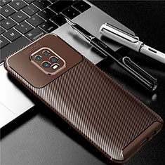 Silicone Candy Rubber TPU Twill Soft Case Cover for Xiaomi Redmi 10X Pro 5G Brown