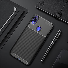 Silicone Candy Rubber TPU Twill Soft Case Cover for Xiaomi Redmi 7 Black