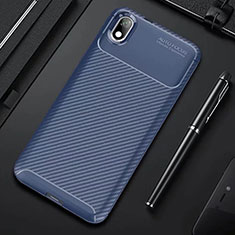 Silicone Candy Rubber TPU Twill Soft Case Cover for Xiaomi Redmi 7A Blue