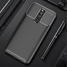 Silicone Candy Rubber TPU Twill Soft Case Cover for Xiaomi Redmi 8 Black