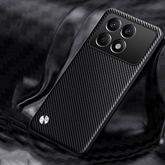 Silicone Candy Rubber TPU Twill Soft Case Cover for Xiaomi Redmi K70 Pro 5G Black