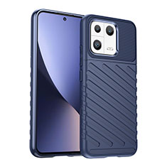 Silicone Candy Rubber TPU Twill Soft Case Cover MF1 for Xiaomi Mi 13 5G Blue