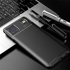Silicone Candy Rubber TPU Twill Soft Case Cover S01 for LG K92 5G Black