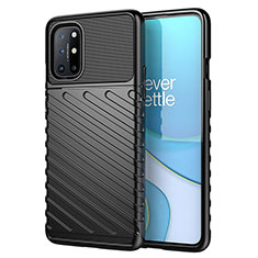 Silicone Candy Rubber TPU Twill Soft Case Cover S01 for OnePlus 8T 5G Black