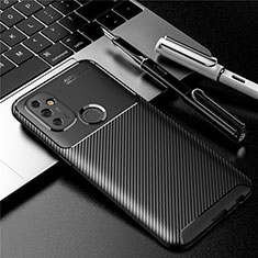 Silicone Candy Rubber TPU Twill Soft Case Cover S01 for OnePlus Nord N100 Black