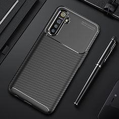 Silicone Candy Rubber TPU Twill Soft Case Cover S01 for Oppo K5 Black