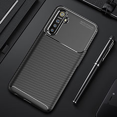 Silicone Candy Rubber TPU Twill Soft Case Cover S01 for Realme XT Black