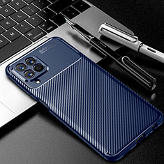 Silicone Candy Rubber TPU Twill Soft Case Cover S01 for Samsung Galaxy M33 5G Blue