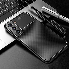 Silicone Candy Rubber TPU Twill Soft Case Cover S01 for Samsung Galaxy S22 Plus 5G Black