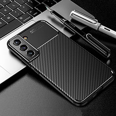 Silicone Candy Rubber TPU Twill Soft Case Cover S01 for Samsung Galaxy S23 Plus 5G Black