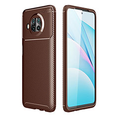 Silicone Candy Rubber TPU Twill Soft Case Cover S01 for Xiaomi Mi 10i 5G Brown