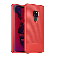 Silicone Candy Rubber TPU Twill Soft Case Cover S04 for Huawei Mate 20 Red