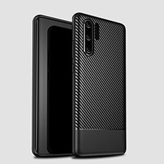 Silicone Candy Rubber TPU Twill Soft Case Cover S04 for Huawei P30 Pro Black