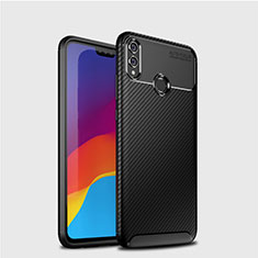 Silicone Candy Rubber TPU Twill Soft Case Cover T01 for Huawei Honor View 10 Lite Black