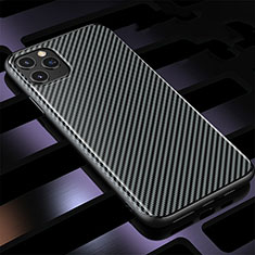 Silicone Candy Rubber TPU Twill Soft Case Cover Y01 for Apple iPhone 11 Pro Black