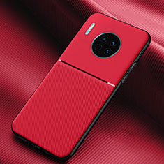Silicone Candy Rubber TPU Twill Soft Case Cover Y01 for Huawei Mate 30 5G Red