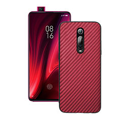Silicone Candy Rubber TPU Twill Soft Case Cover Y01 for Xiaomi Mi 9T Pro Red