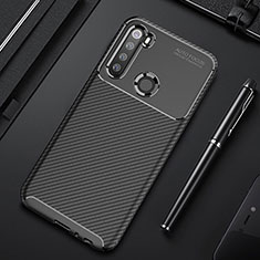 Silicone Candy Rubber TPU Twill Soft Case Cover Y01 for Xiaomi Redmi Note 8T Black