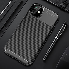 Silicone Candy Rubber TPU Twill Soft Case Cover Y02 for Apple iPhone 11 Black