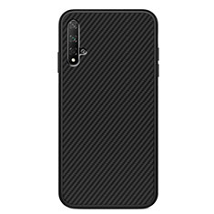 Silicone Candy Rubber TPU Twill Soft Case for Huawei Honor 20 Black