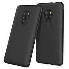 Silicone Candy Rubber TPU Twill Soft Case for Huawei Mate 20 Black