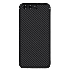 Silicone Candy Rubber TPU Twill Soft Case for Huawei P10 Plus Black