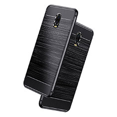 Silicone Candy Rubber TPU Twill Soft Case for Samsung Galaxy J7 Plus Black