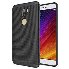 Silicone Candy Rubber TPU Twill Soft Case for Xiaomi Mi 5S Plus Black