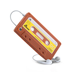 Silicone Cassette Soft Cover for Apple iPhone 4S Brown