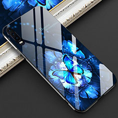 Silicone Frame Butterfly Mirror Case for Huawei P30 Blue