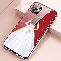 Silicone Frame Dress Party Girl Mirror Case Cover for Apple iPhone 12 White