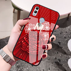 Silicone Frame Dress Party Girl Mirror Case Cover for Huawei Honor 10 Lite Red