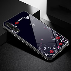 Silicone Frame Dress Party Girl Mirror Case Cover for Huawei P20 Pro Black