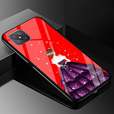 Silicone Frame Dress Party Girl Mirror Case Cover for Oppo Reno4 Z 5G Purple