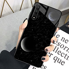 Silicone Frame Fashionable Pattern Mirror Case Cover D01 for Huawei Nova 5T Black
