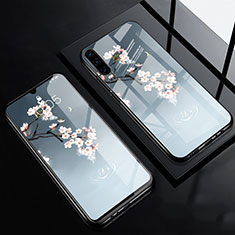 Silicone Frame Fashionable Pattern Mirror Case Cover F01 for Huawei P30 Gray