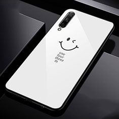 Silicone Frame Fashionable Pattern Mirror Case Cover for Huawei Honor 9X Pro White